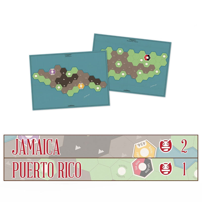 AGE OF STEAM DELUXE JAMAICA & PUERTO RICO (PROMO MAPS)
