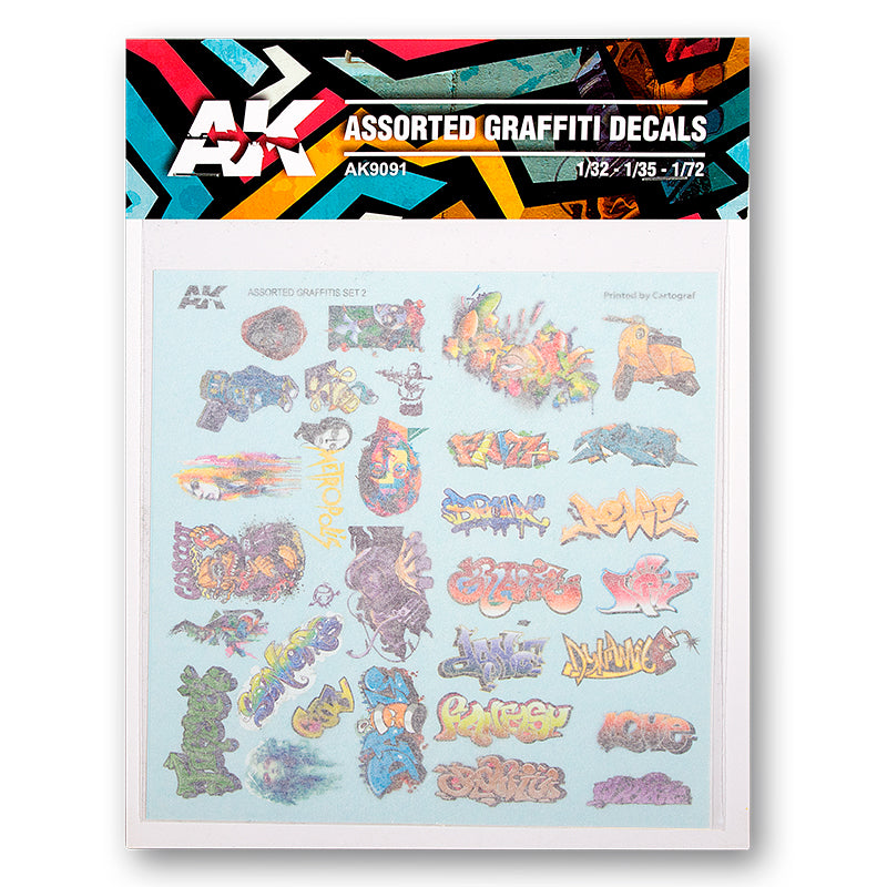 AK INTERACTIVE ASSORTED GRAFFITI DECALS