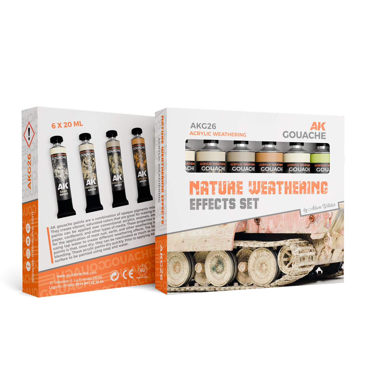 AK INTERACTIVE GOUACHES NATURE WEATHERING EFFECTS SET