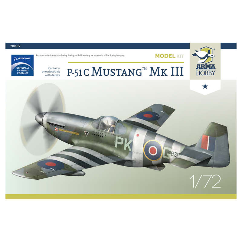 ARMA HOBBY 1/72 P-51 C MUSTANG MK. III MODEL KIT