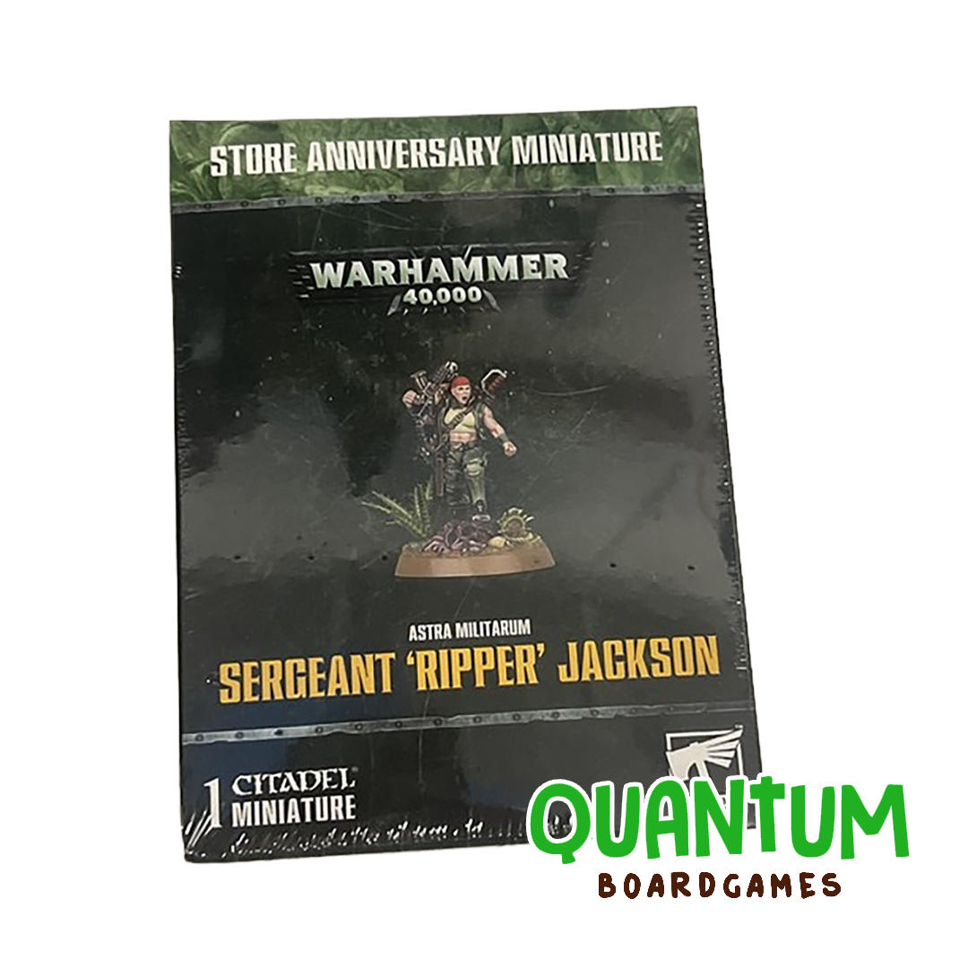Astra Militarum: Sargeant Ripper Jackson – Store Anniversary Miniature – Inglés