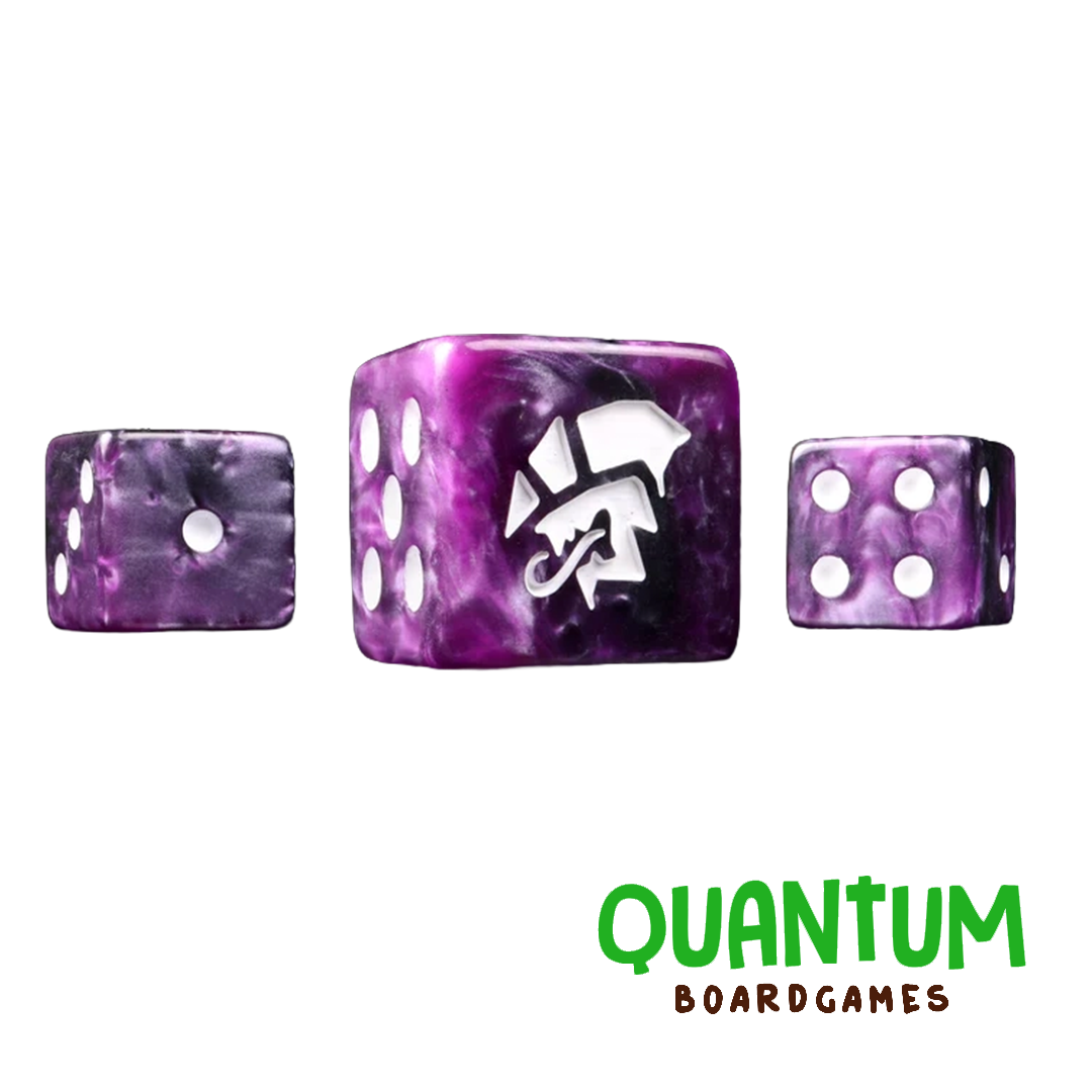 BARON OF DICE ALIEN DICE PURPLE AND WHITE X25 DICE SQUARE CORNER (TYRANIDS)