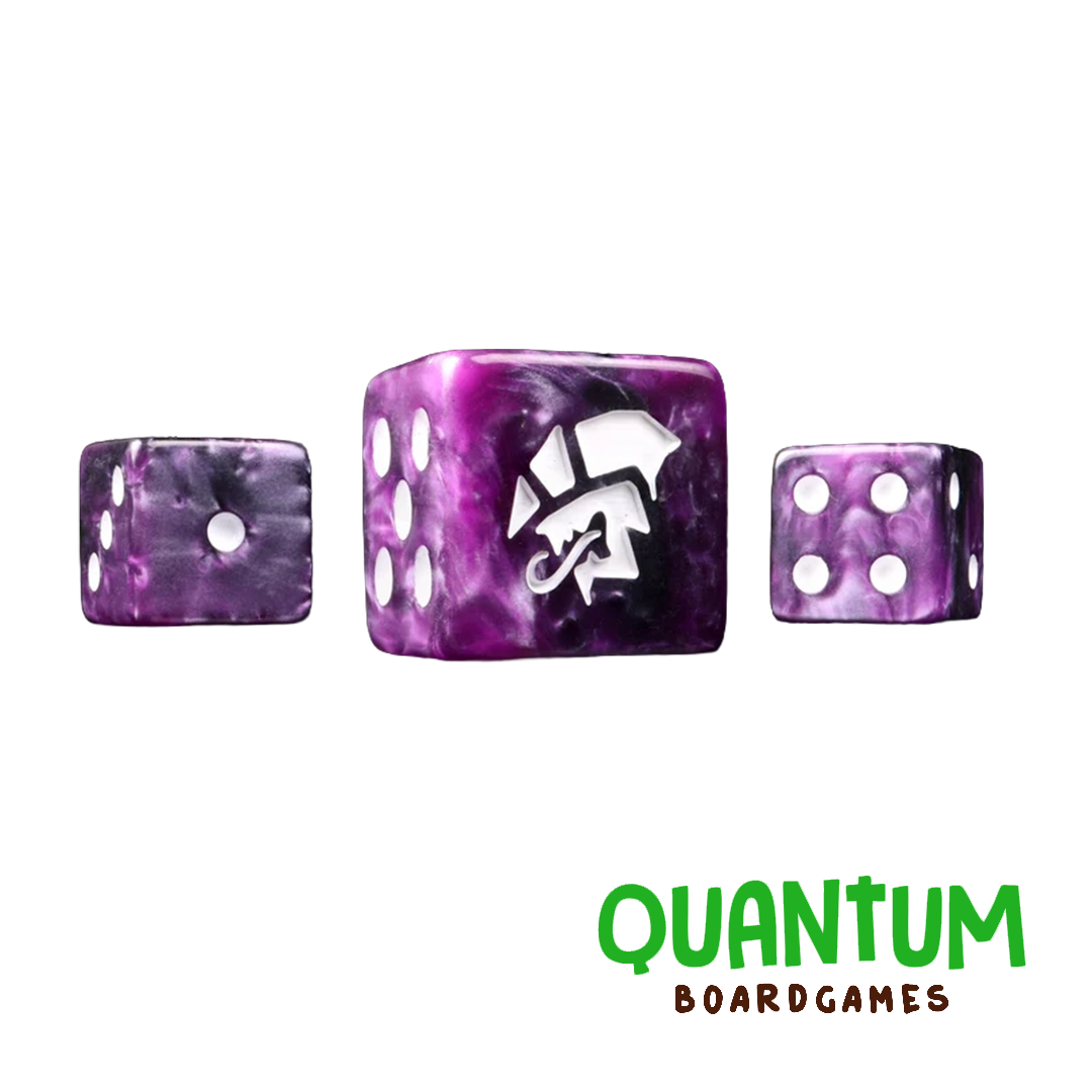 BARON OF DICE ALIEN DICE PURPLE AND WHITE X50 DICE SQUARE CORNER (TYRANIDS)