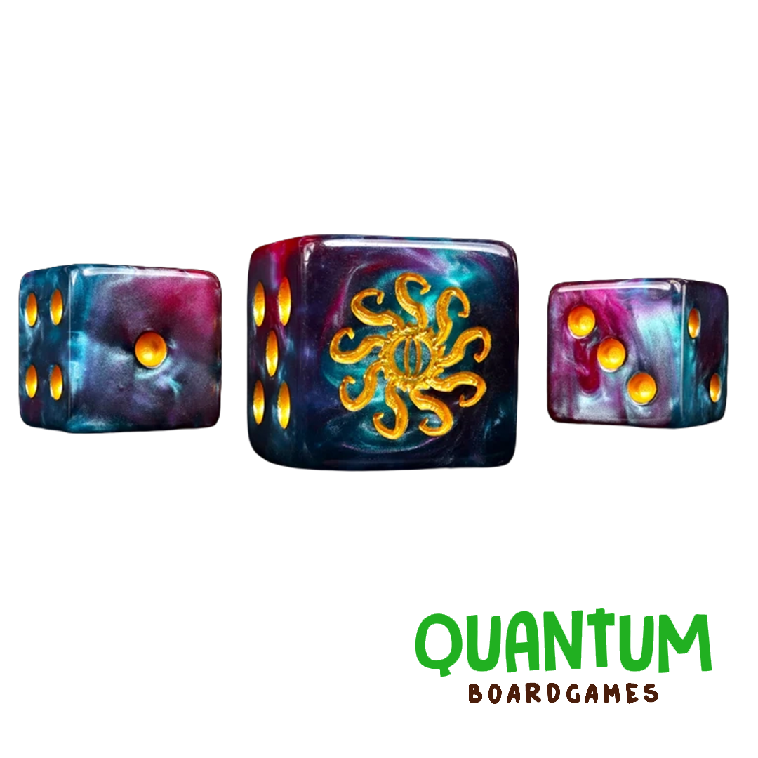 BARON OF DICE CULT OF KNOWLEDGE DICE TEAL AND PURPLE X25 DICE SQUARE CORNER (THOUSAND SONS)