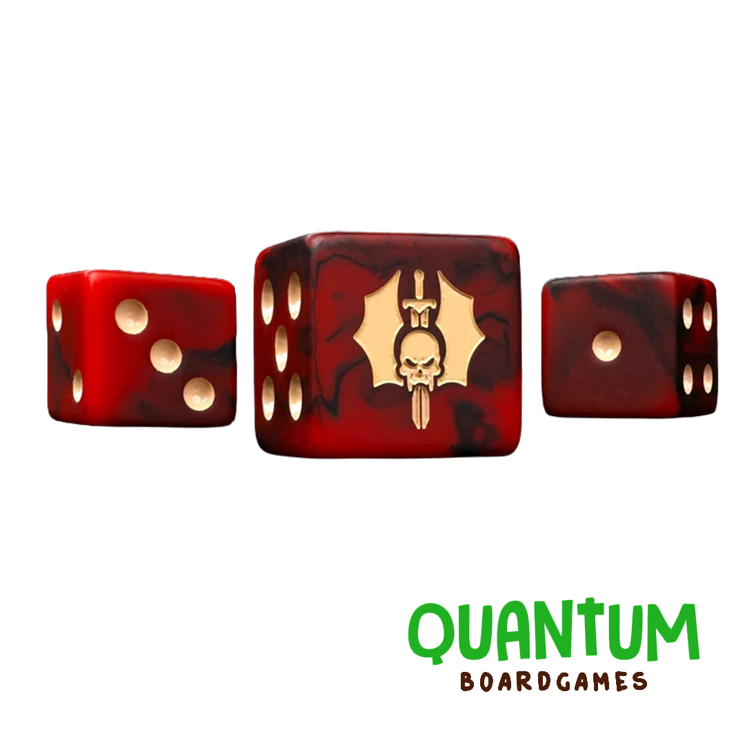 BARON OF DICE CURSED VAMPIRE DICE X25 DICE SQUARE CORNER (BLOOD ANGELS)