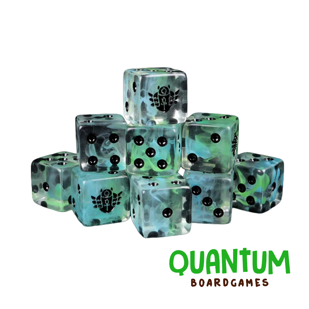 BARON OF DICE DAY OF THE DEAD DICE SCARAB X25 DICE SQUARE CORNER (NECRONS)