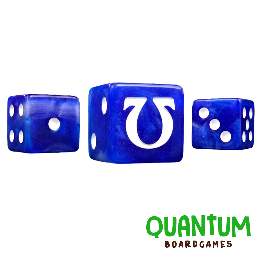 BARON OF DICE OMEGA WHITE X25 DICE SQUARE CORNER (ULTRAMARINES)