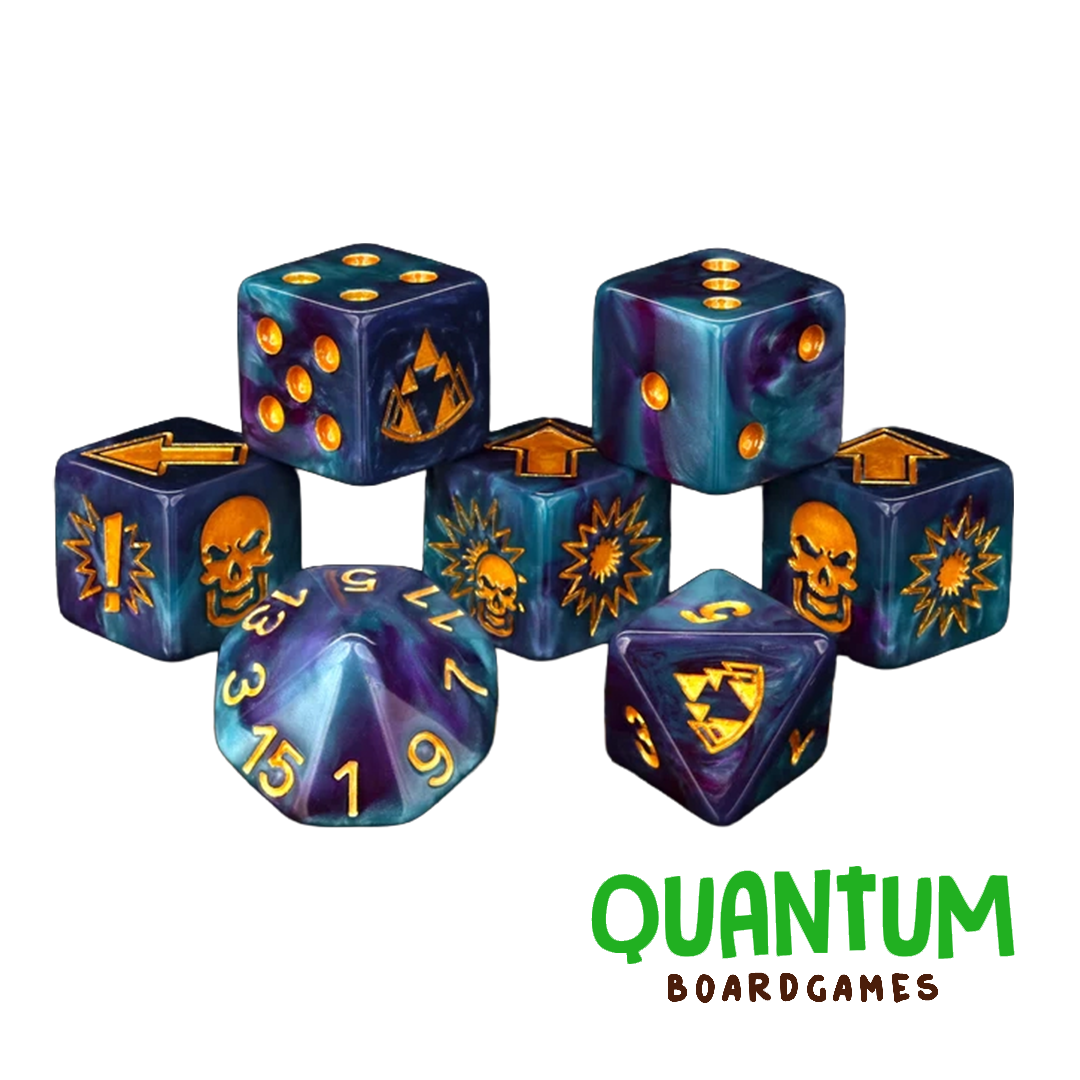 BARON OF DICE TANZANITE BLOOD BOWL DICE (SET OF 7) 1 SET NATIVES