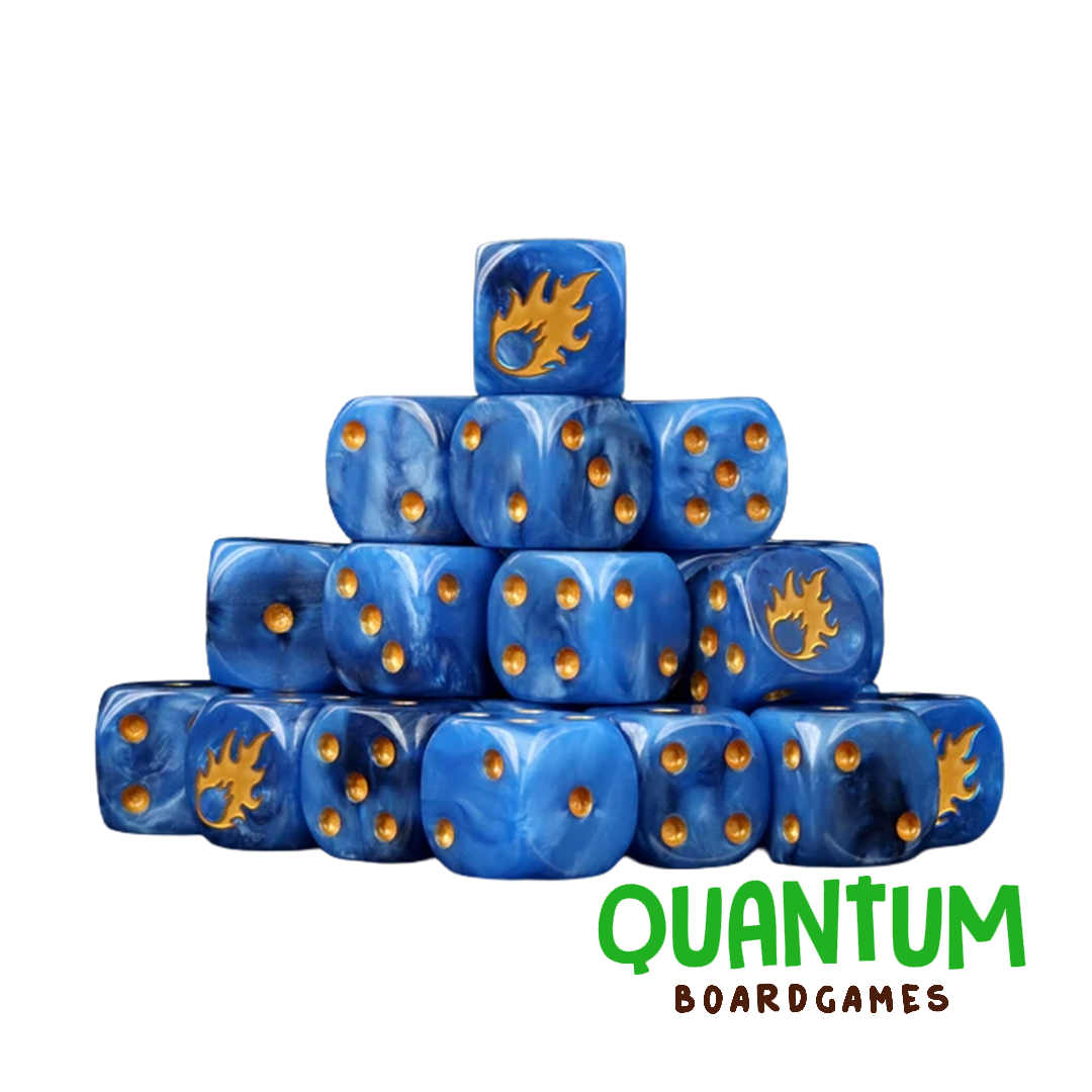 BARON OF DICE TWIN METEORS DICE X25 DICE ROUND CORNER (DISCIPLES OF TZEENTCH)