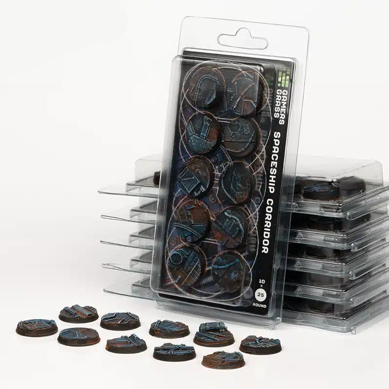 BATTLE READY BASES SPACESHIP CORRIDOR ROUND 25MM (X10)