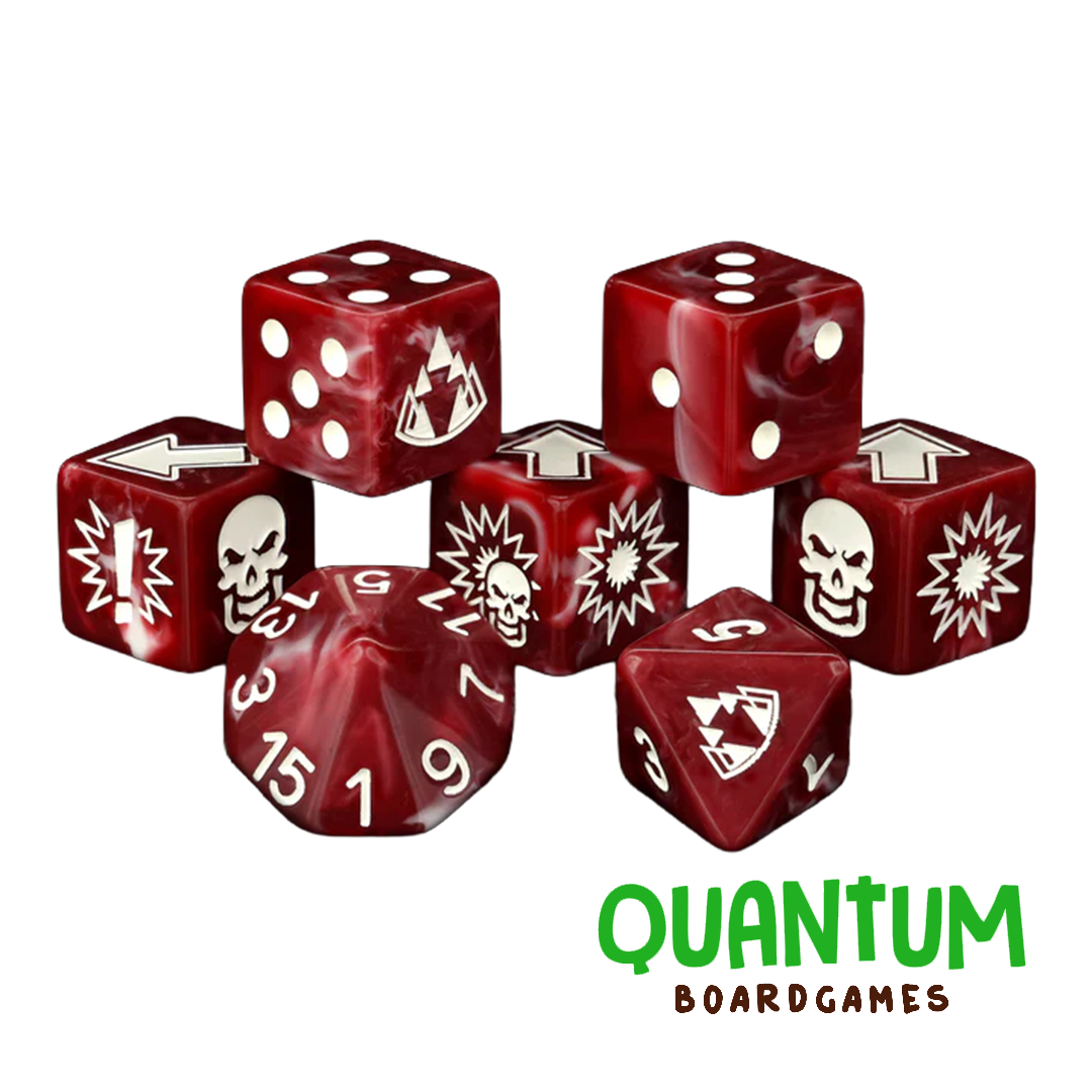 Baron of Dice: Blood Red - Blood Bowl Dice (Set of 7)