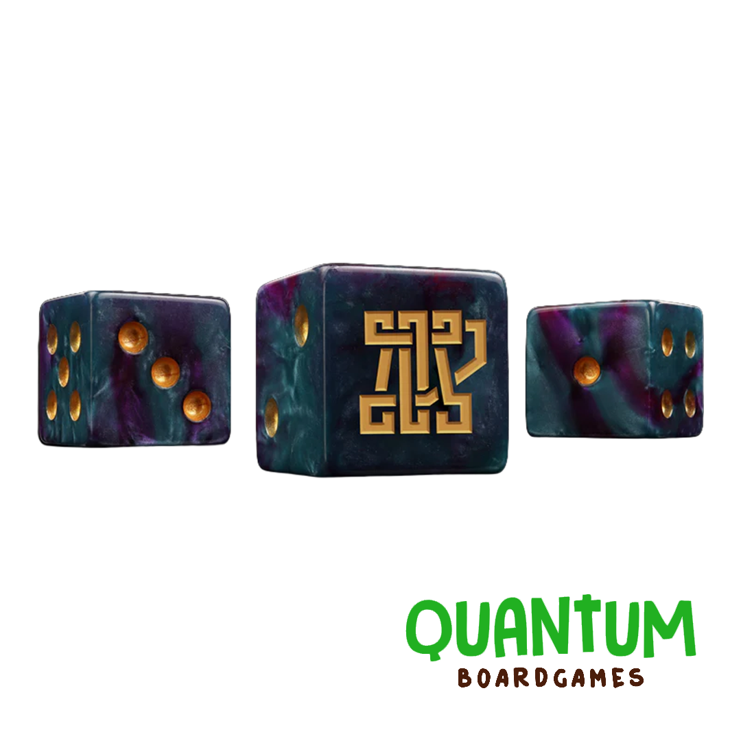 Set de 25 dados temáticos Baron of Dice Clan McFlaggon para Infinity esquinas cuadradas