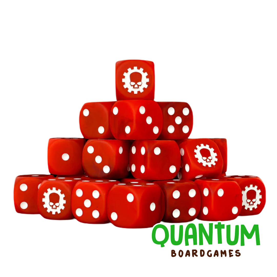 Baron of Dice: Martian Red (Adeptus Mechanicus) – Round Corner x25