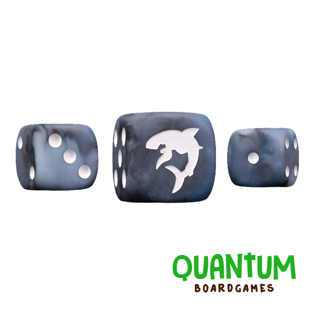 Dados Carcharodon Great White Shark Void Grey Baron of Dice 25 unidades Warhammer