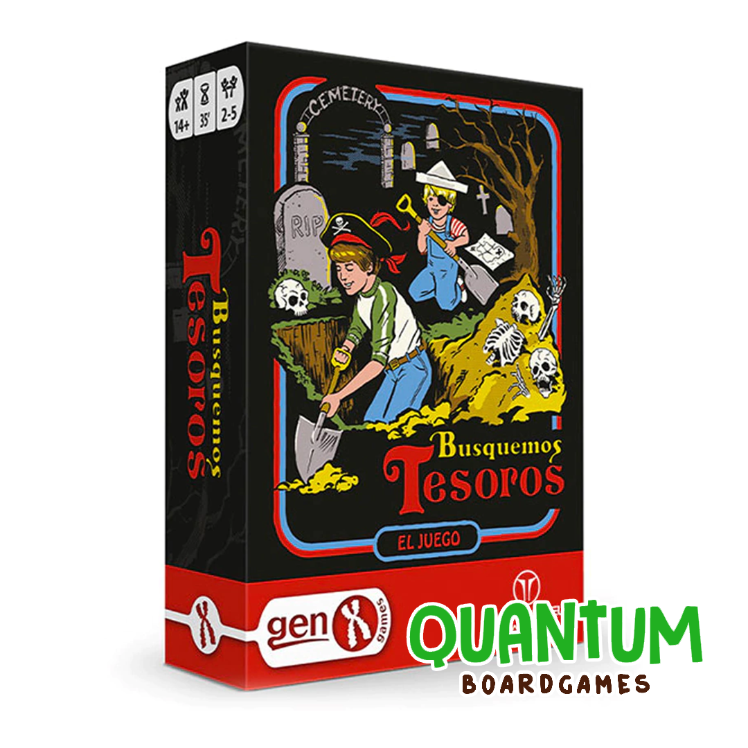 Busquemos Tesoros juego de mesa español Gen X Games caja frontal