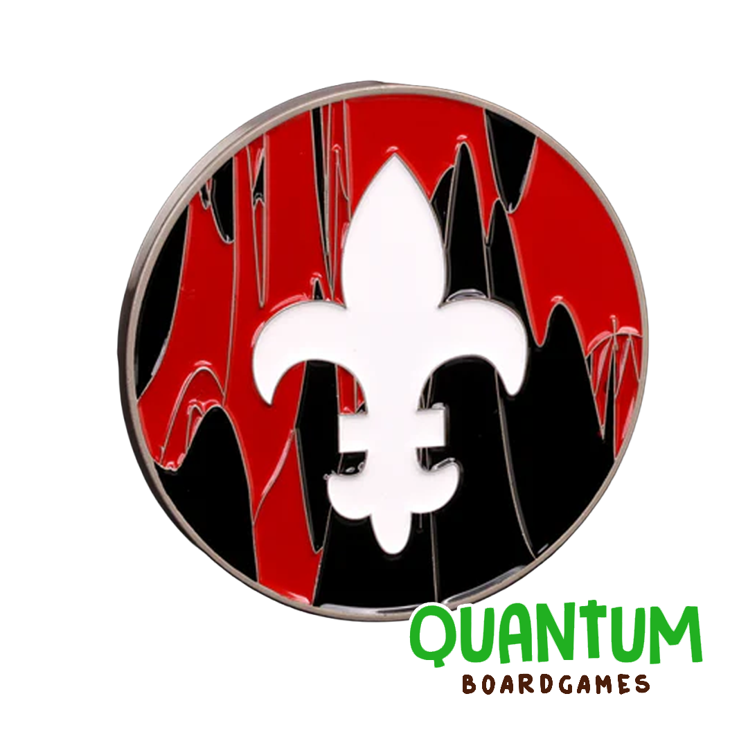Baron of Dice: 40mm Objective Coin Fleur de Lis Red (Adepta Sororitas) - 1pz