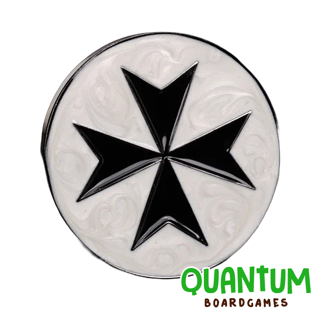 Baron of Dice: 40mm Objective Coin Knights Templar (Black Templars) - 1pz