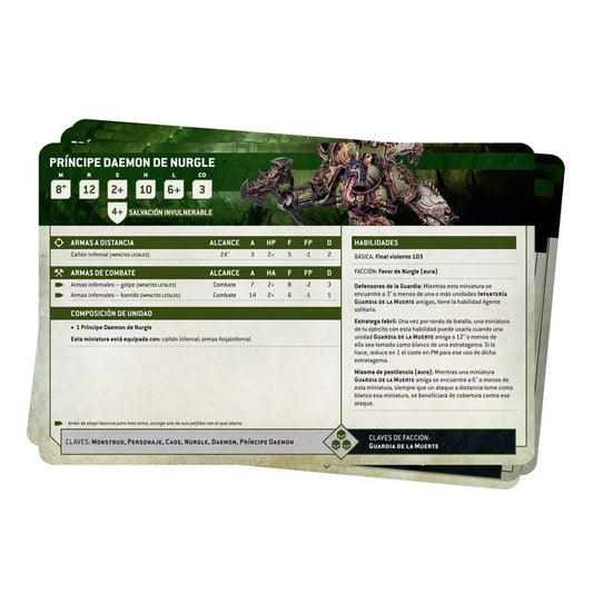 DEATH GUARD DATASHEET CARDS 2025 EN ESPAÑOL