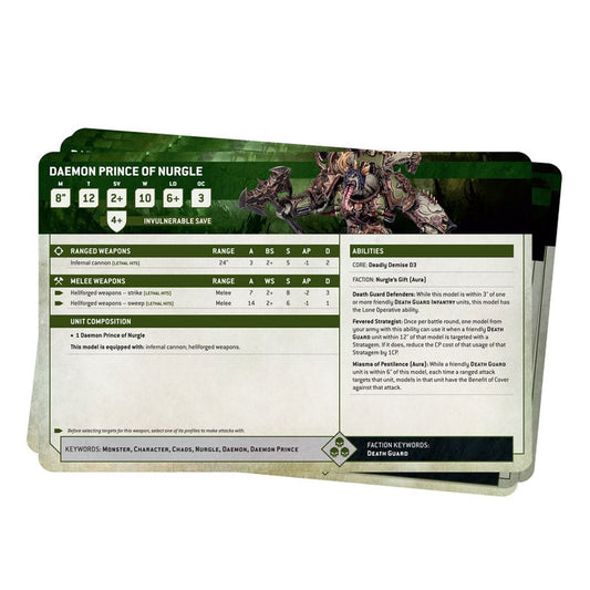 DEATH GUARD DATASHEET CARDS 2025 EN INGLES