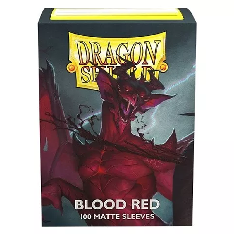 DRAGON SHIELD SLEEVES STANDARD MATTE BLOOD RED 'SIMURAG' (100 PZ)