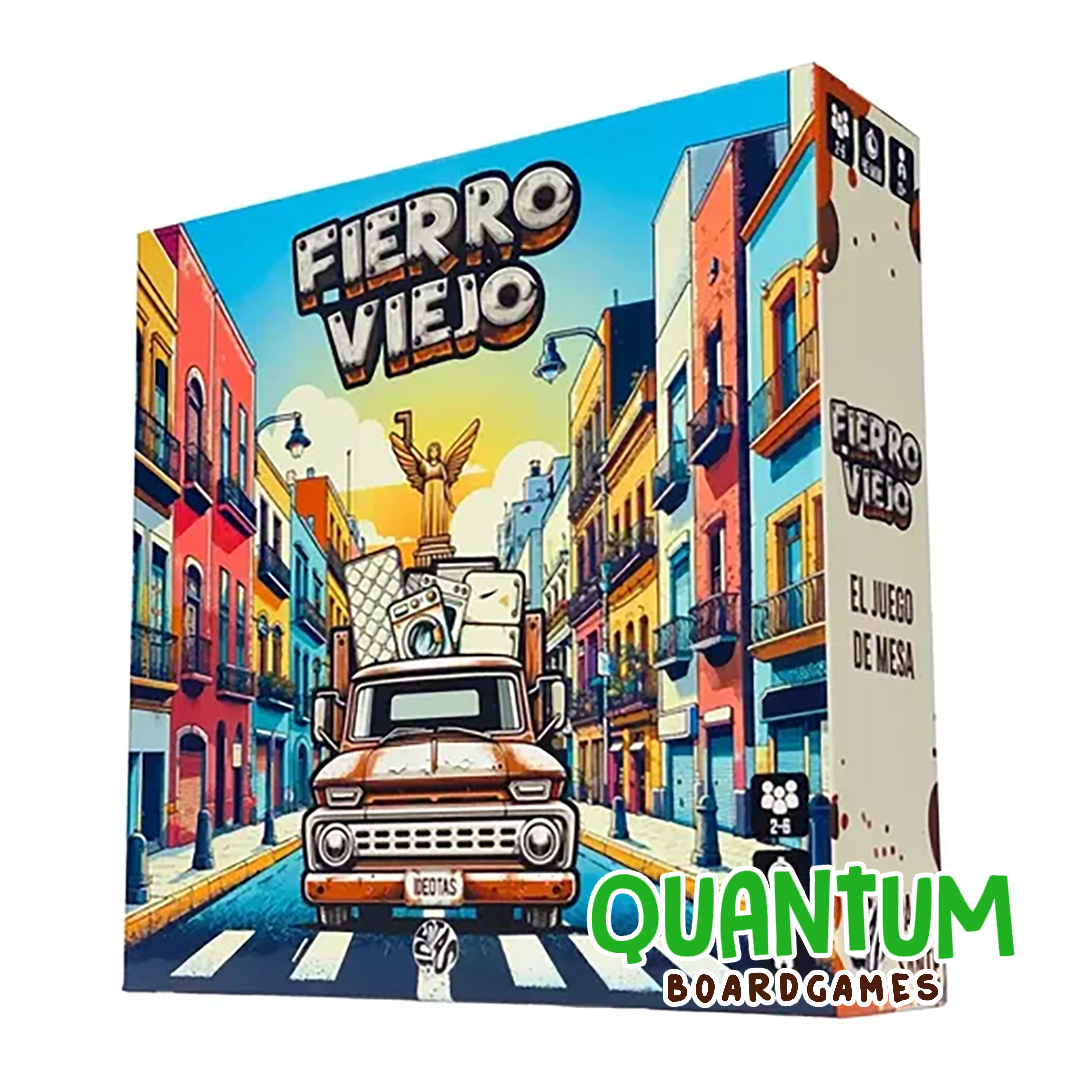 Fierro Viejo juego de mesa español, caja contenido componentes juego estrategia comercial