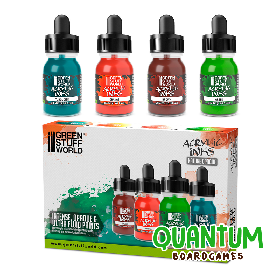 Green Stuff World: Paint Set Acrylic Inks – Opaque Nature – 4 Botes