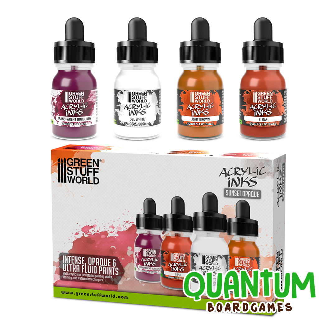 Green Stuff World: Paint Set Acrylic Inks – Sunset Opaque – 4 Botes