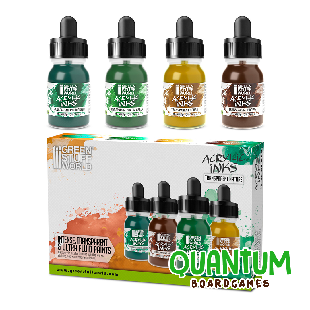 Green Stuff World: Paint Set Acrylic Inks – Transparent Nature – 4 Botes