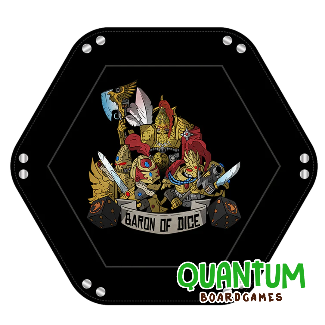 Baron of Dice: Premium Dice Tray – Golden Warriors (Adeptus Custodes)