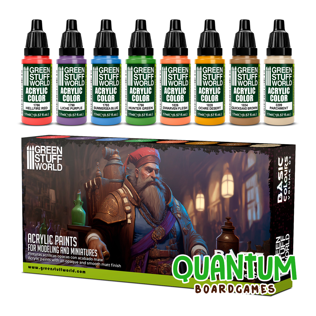 Green Stuff World: Paint Set Basic Colors 02 – 8 Botes