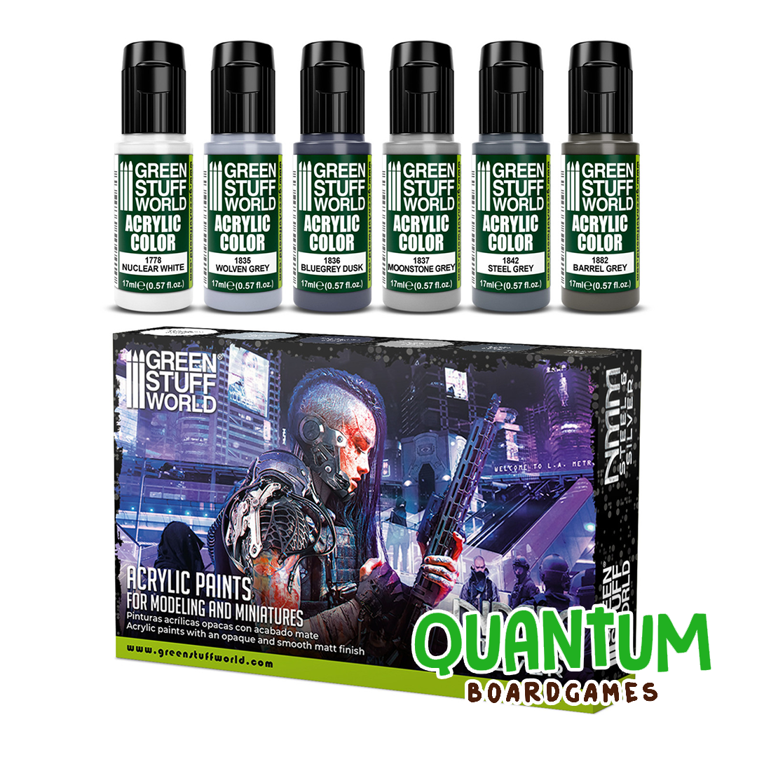 Green Stuff World: Paint Set NMM Silver – 6 Botes