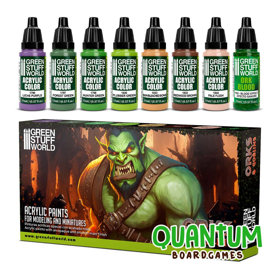 Green Stuff World: Paint Set Orcs and Goblins – 8 Botes