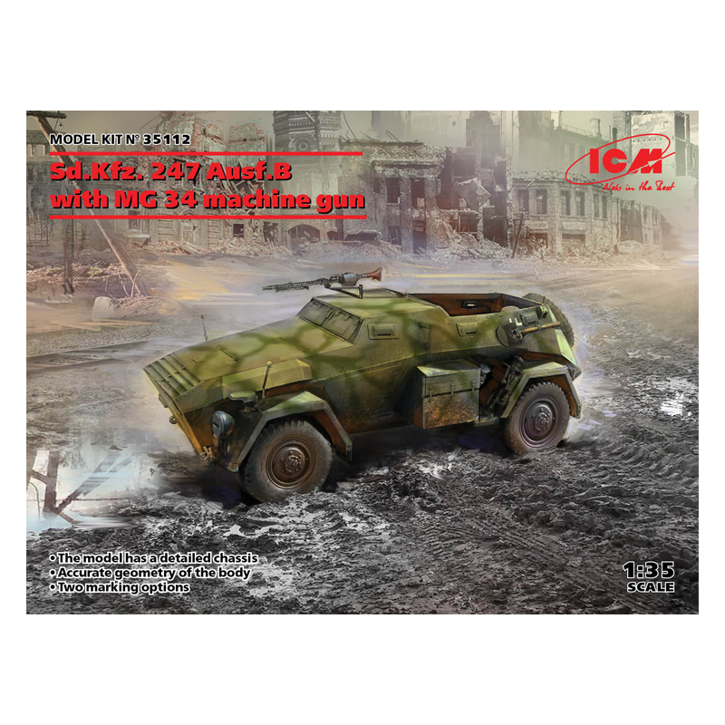 ICM 1/35 SD.KFZ. 247 AUSF.B WITH MG 34 MACHINE GUN