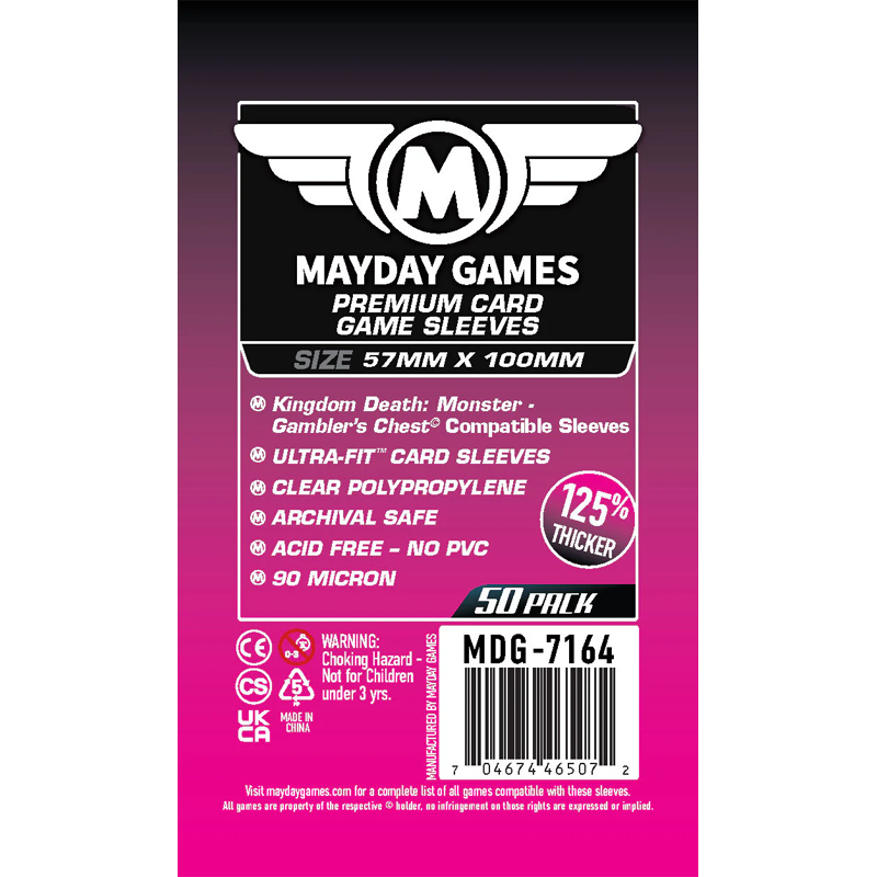 MAYDAY KINGDOM DEATH MONSTER GAMBLERS CHEST PREMIUM 57X100 (50PZ)
