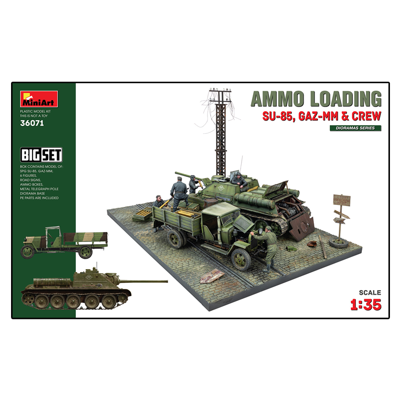 MINIART 1/35 AMMO LOADING. SU-85, GAZ-MM AND CREW. BIG SET
