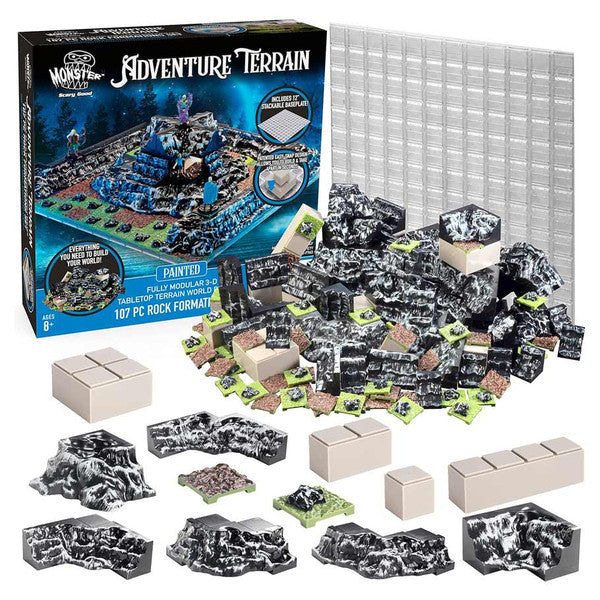 MONSTER ADVENTURE TERRAIN PAINTED ROCK FORMATIONS (107PC)