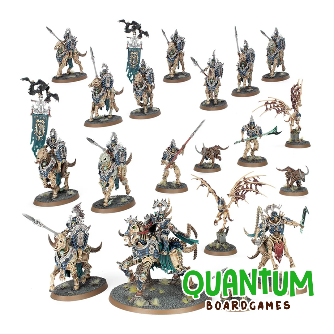 Caja Spearhead Ossiarch Bonereapers Kavalos Vanguard con miniaturas de caballería para Warhammer Age of Sigmar