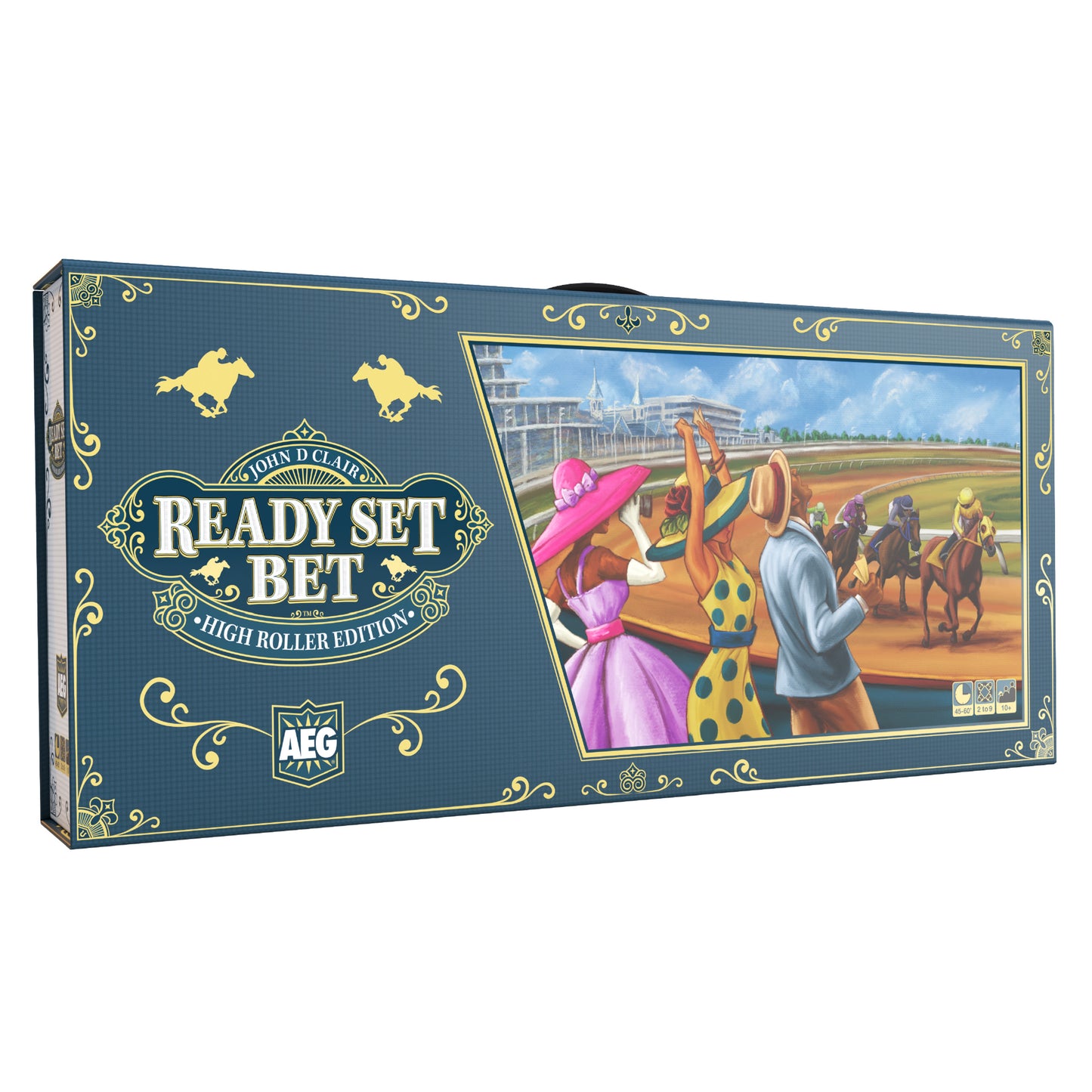 Ready Set Bet High Roller Edition - Juego de mesa de apuestas y carreras de caballos AEG