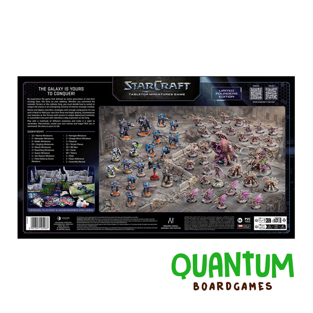 StarCraft Tabletop Miniature Game Starter Set Founders Edition caja con miniaturas Terran Protoss Zerg