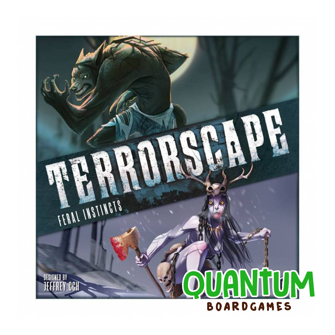 Terrorscape Feral Instincts Expansion - Componentes incluidos y caja del producto