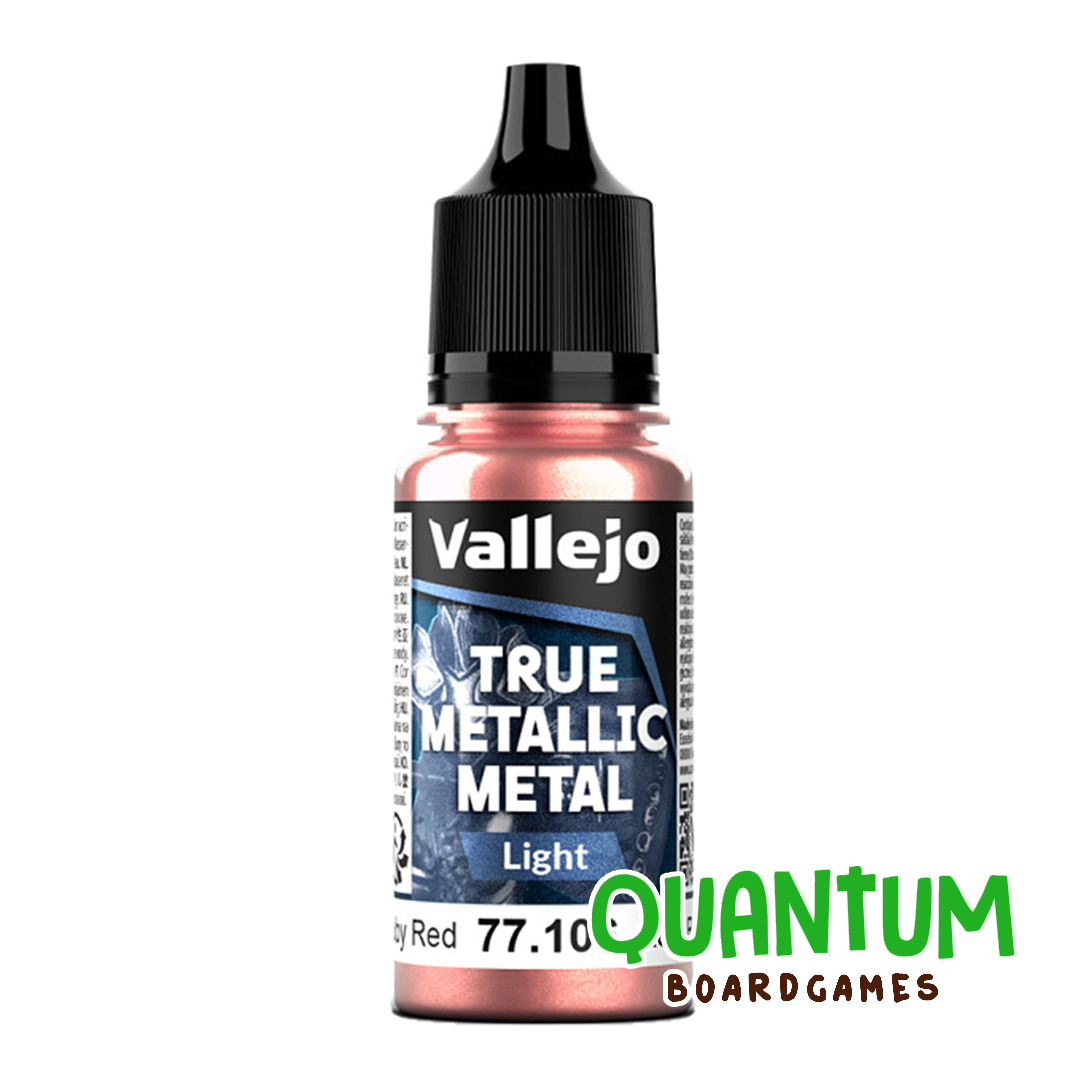 Pintura metálica Vallejo True Metallic 77.106 Light Ruby Red para miniaturas wargames