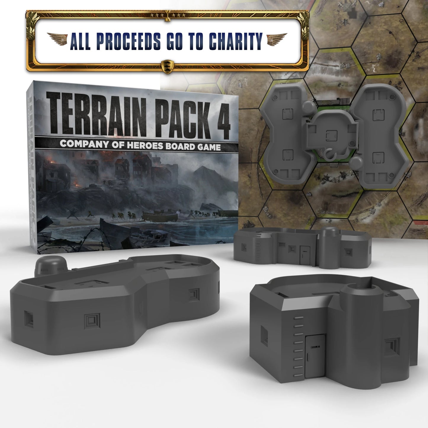Megabúnker 3 piezas Terrain Pack 4 Company of Heroes Segunda Edicion