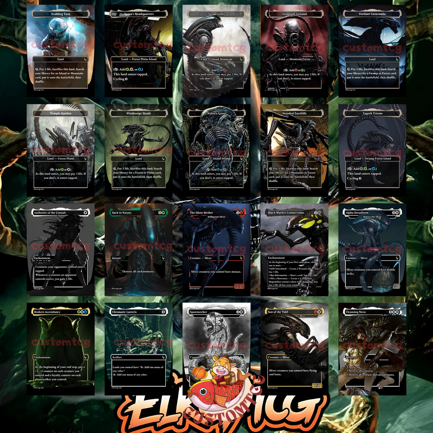 ALIEN SLIVERS - MTG COMMANDER PROXY