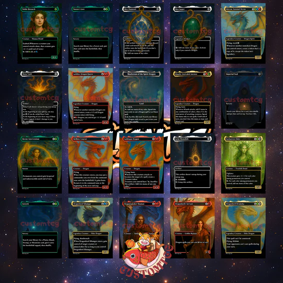 COSMIC DRAGONS - MTG COMMANDER PROXY