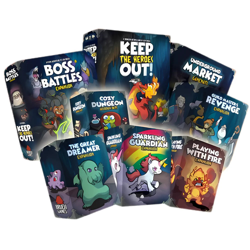 Keep the Heroes Out All in Kickstarter - Juego de mesa cooperativo con 8 expansiones