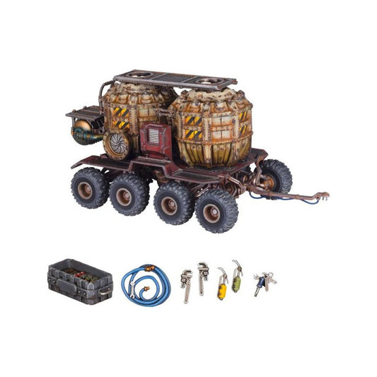 NECROMUNDA PROMETHIUM TANKS ON CARGO 8 TRAILER