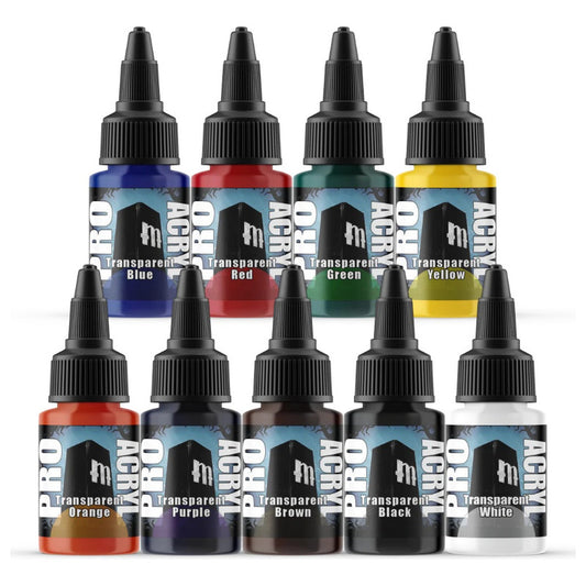 PRO ACRYL EXPANSION SET #2 – TRANSPARENTES – 9 COLORES