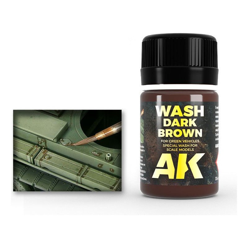 DARK BROWN WASH FOR GREEN VEHICLES 35ML