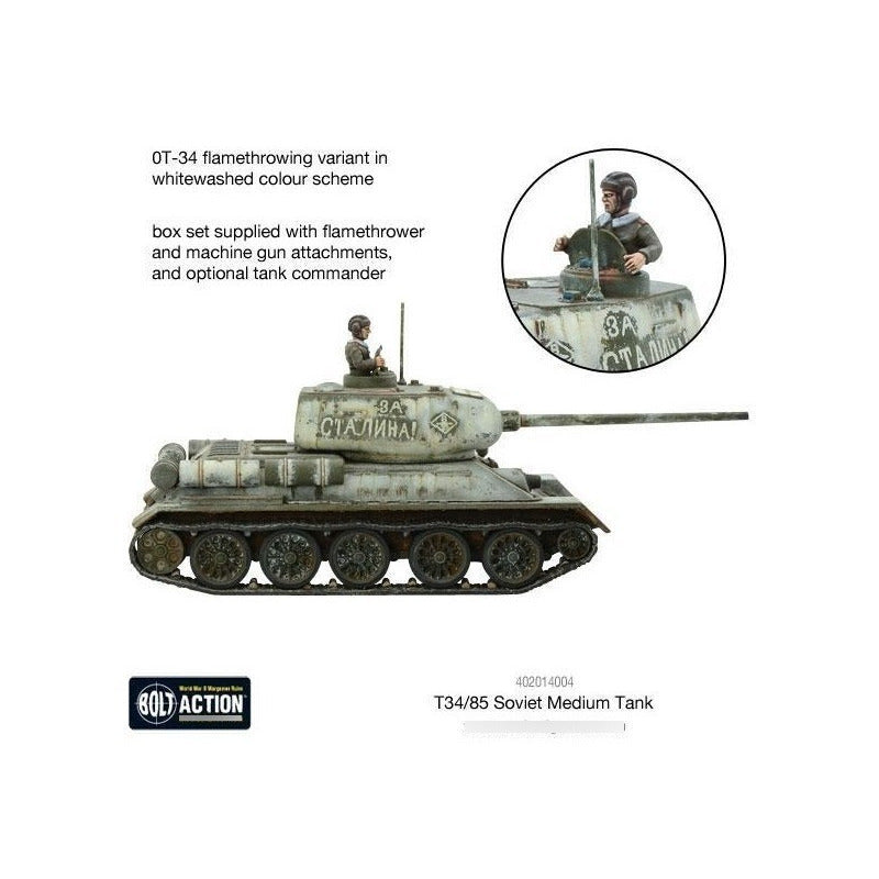 BOLT ACTION T34/85 MEDIUM TANK
