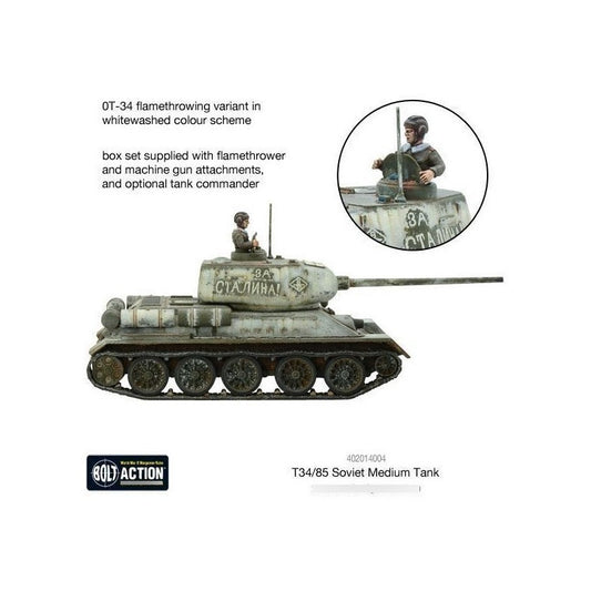 BOLT ACTION T34/85 MEDIUM TANK